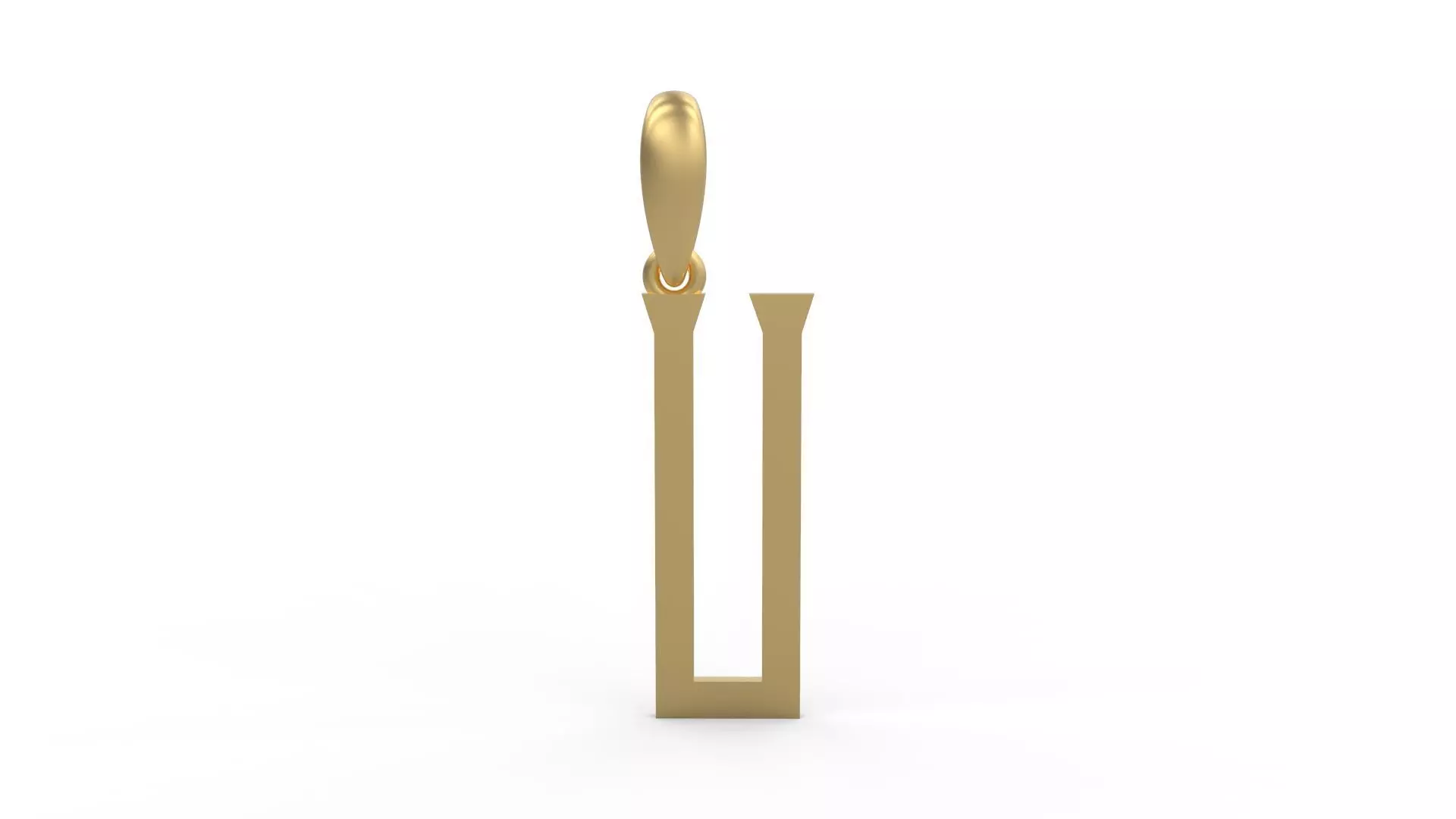 Initial Letters Pendant Singa Serif Regular U 3D print model_0