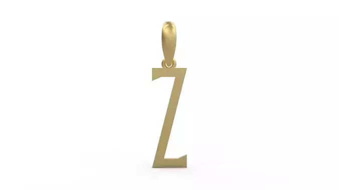  Initial Letters Pendant Singa Serif Regular Z 3D print model