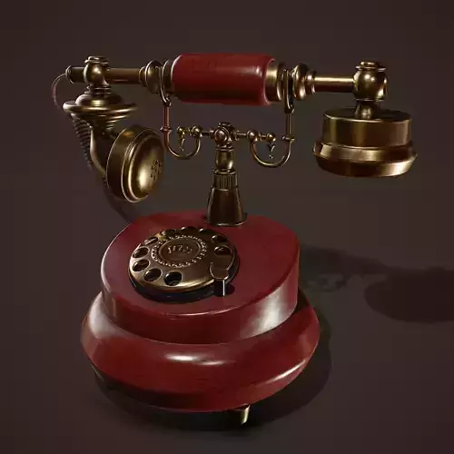 Old Phone Low-poly 3D model