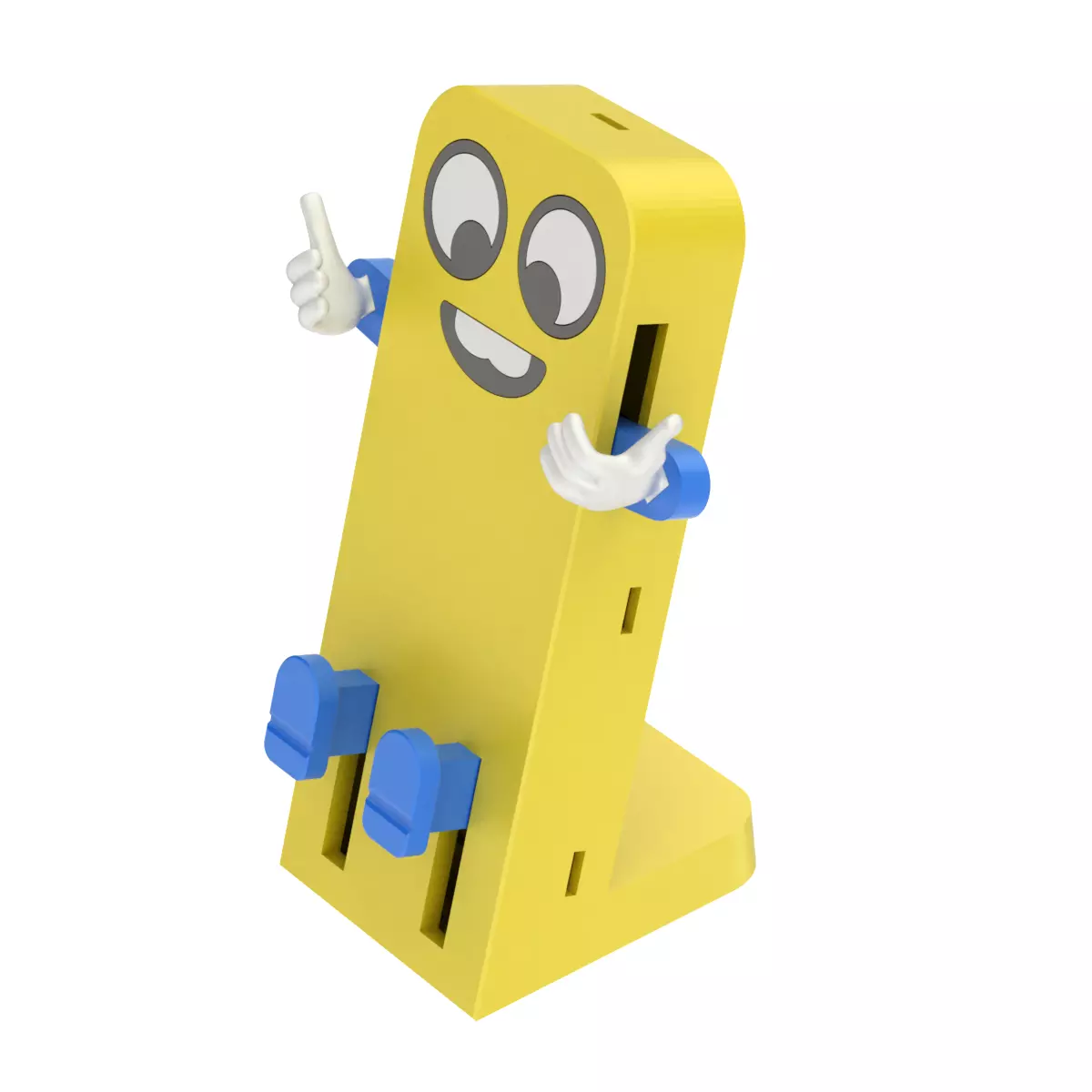 Printable Cartoonish Mobile Holder With Moving Parts  3D print model_0