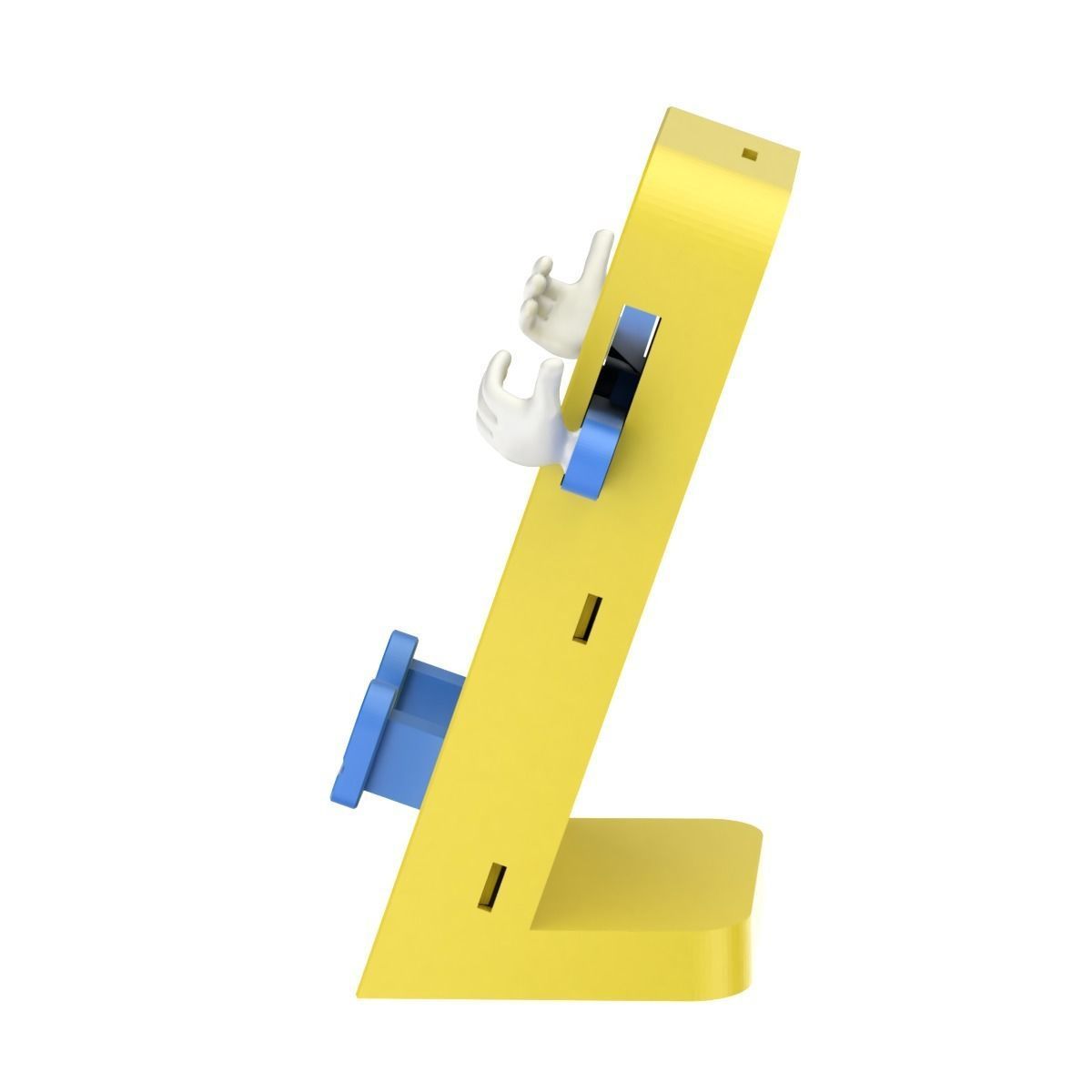 Printable Cartoonish Mobile Holder With Moving Parts  3D print model_6
