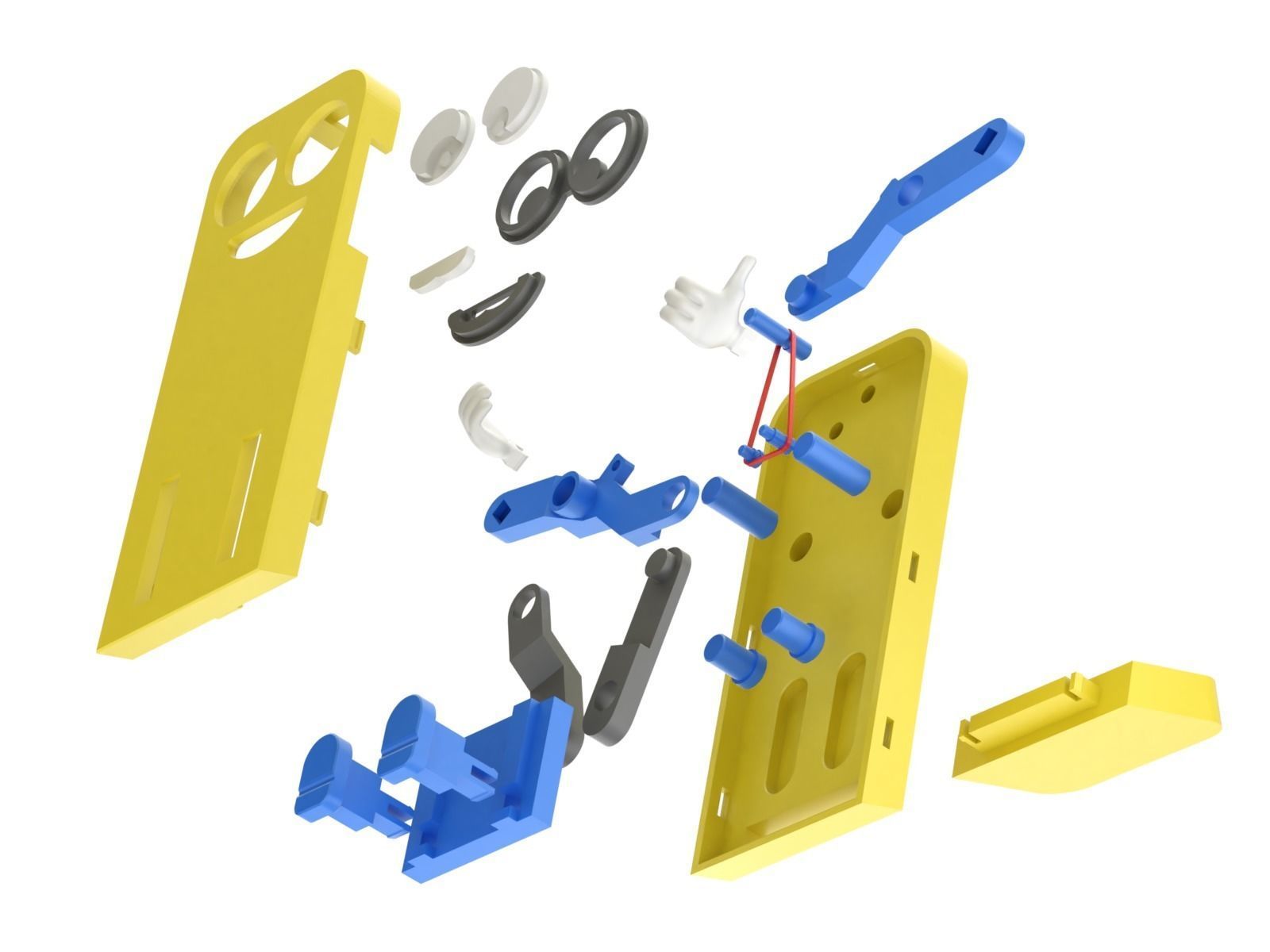 Printable Cartoonish Mobile Holder With Moving Parts  3D print model_10