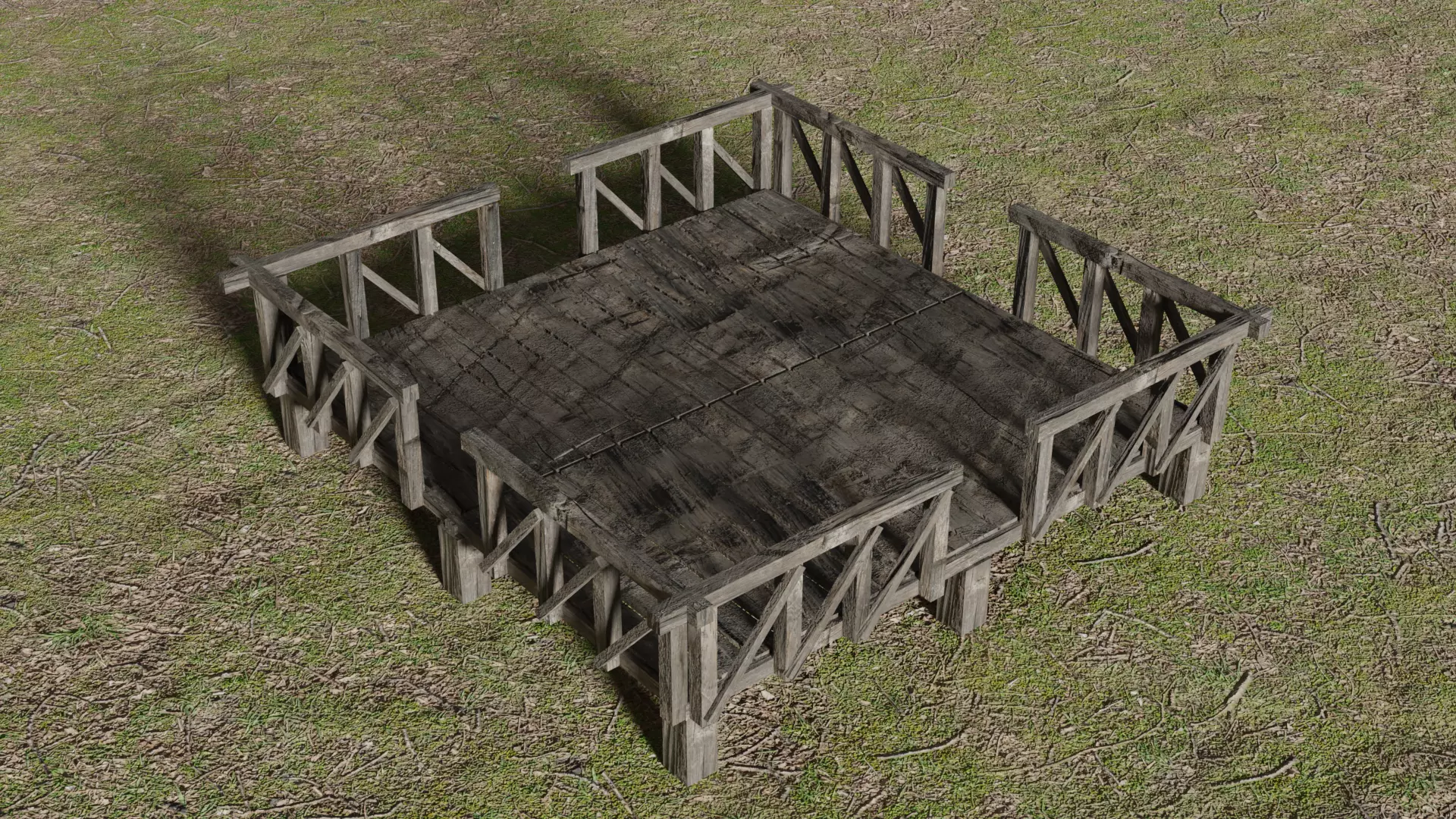 Medieval Platform Free low-poly 3D model