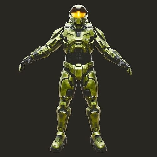 halo 3d model master chief armor Low-poly 3D model