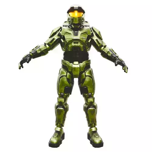 halo 3d model master chief armor Low-poly 3D model
