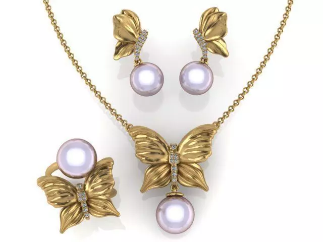 butterfly jewelry 3D print model
