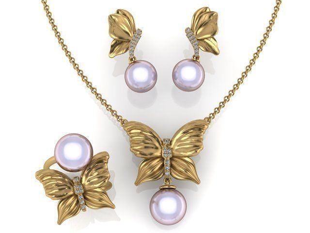 butterfly jewelry 3D print model