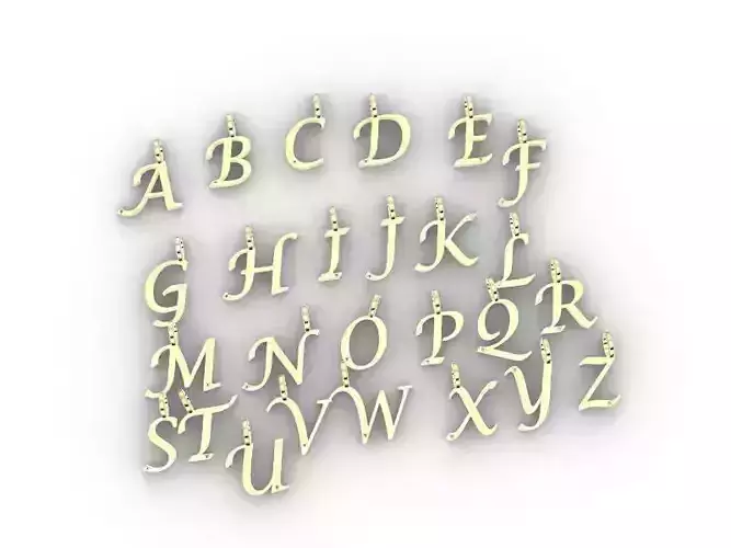 E alphabet pendant stl verified