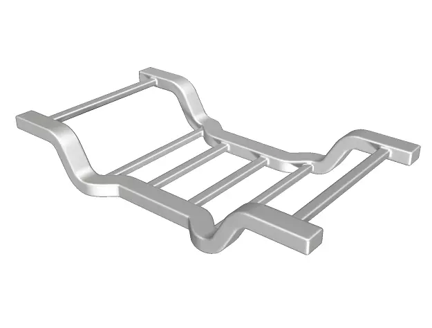 Classic Vehicle Chassis Low-poly 3D model_0