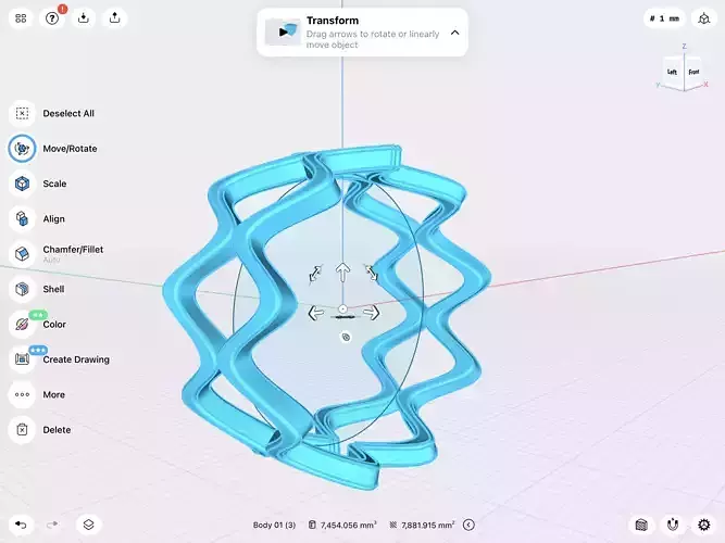 Wavy bangle 55mm stl 