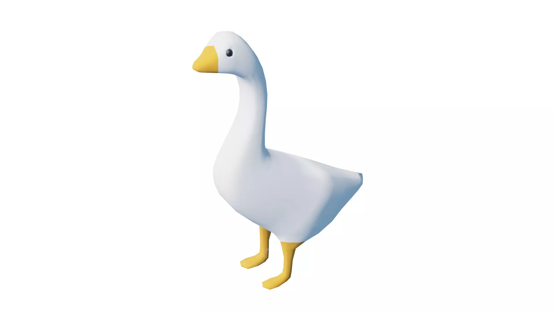 Goose - Lowpoly rigged and cartoon Low-poly 3D model