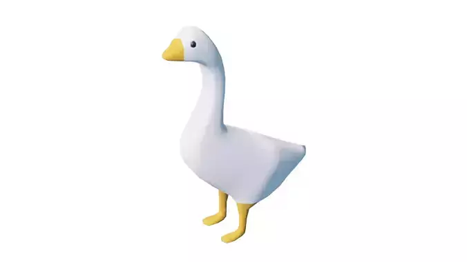 Goose - Lowpoly rigged and cartoon Low-poly 3D model