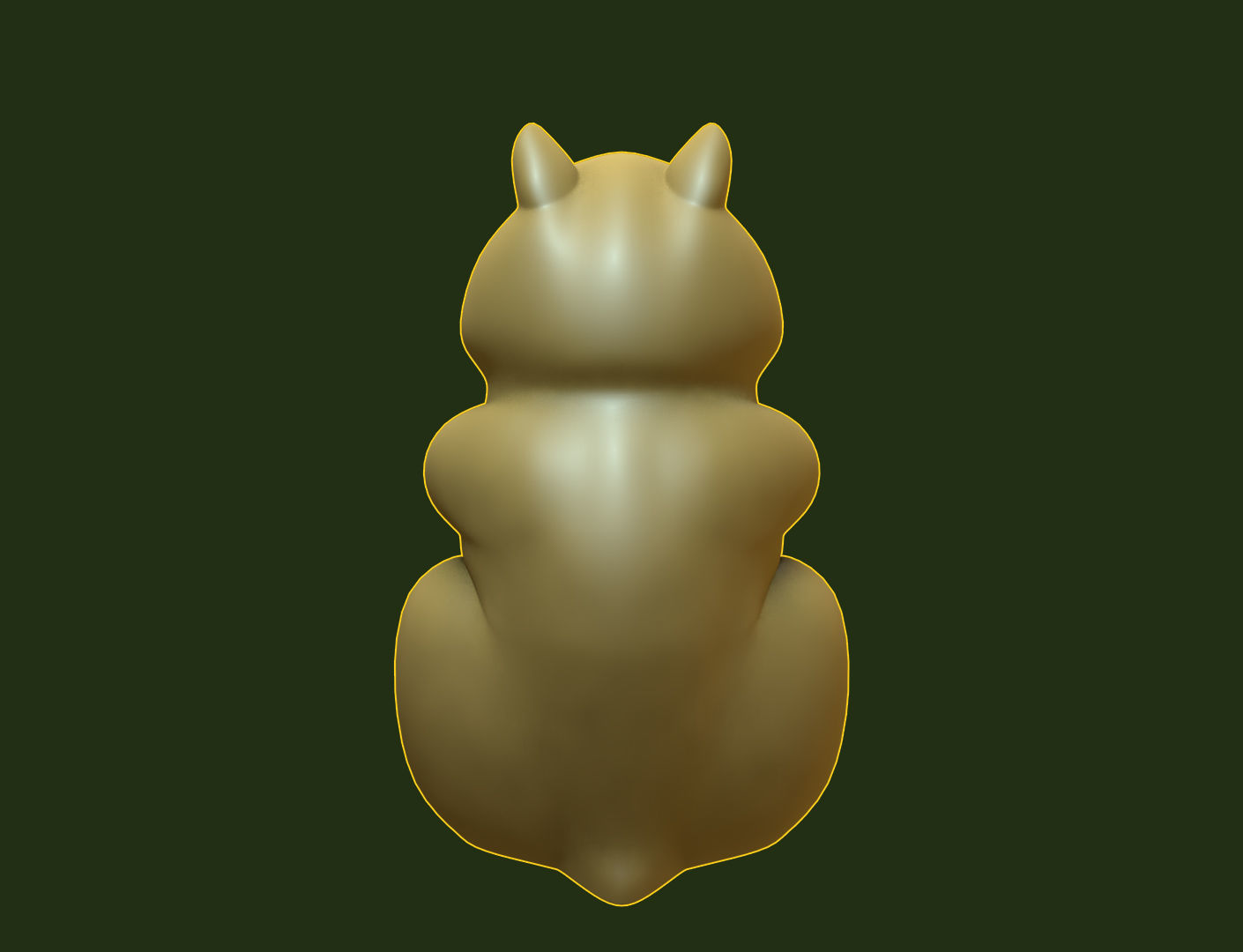 hamster golden 3D print model_4