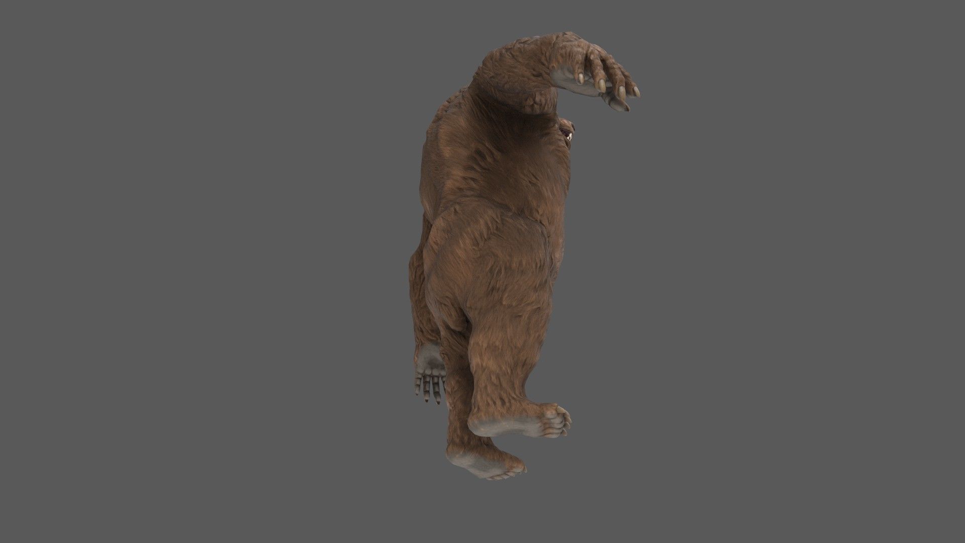 Bear Creature Game Ready Low-poly 3D model_6