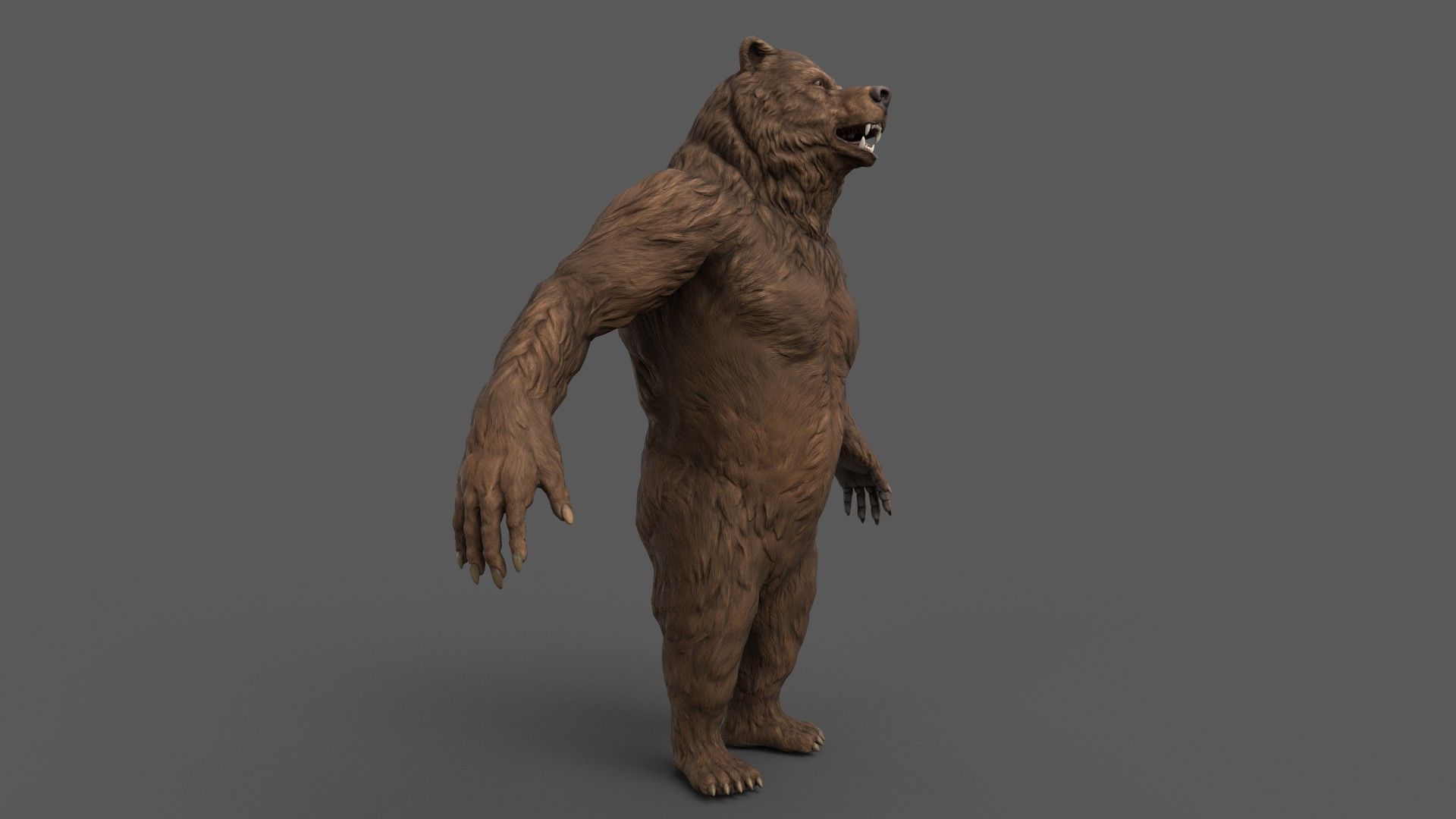 Bear Creature Game Ready Low-poly 3D model_2