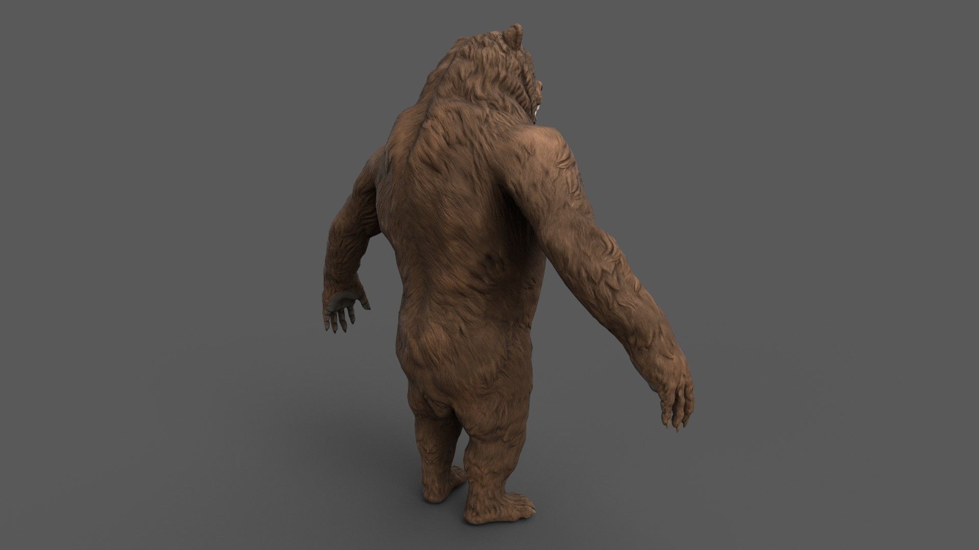 Bear Creature Game Ready Low-poly 3D model_4