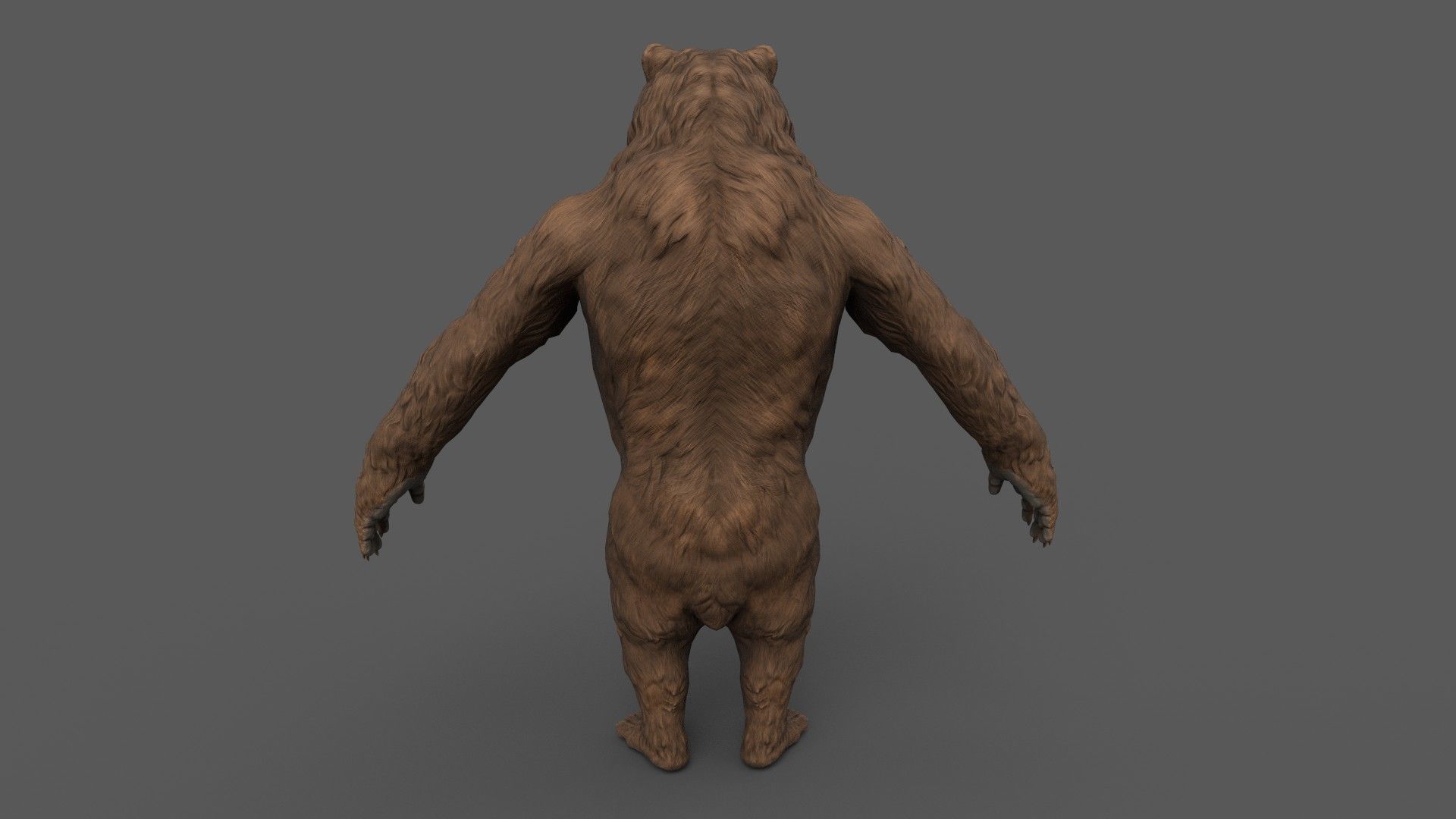 Bear Creature Game Ready Low-poly 3D model_5