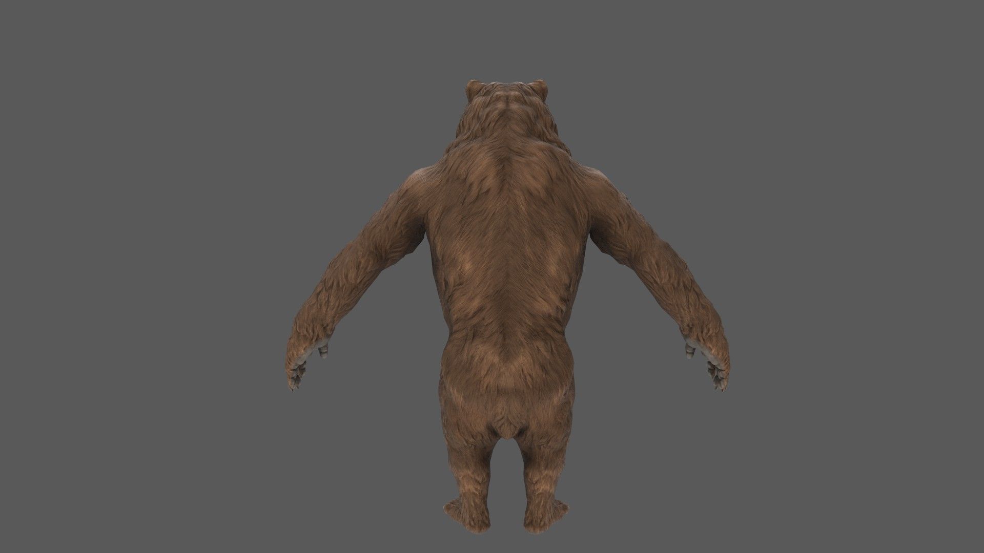 Bear Creature Game Ready Low-poly 3D model_9
