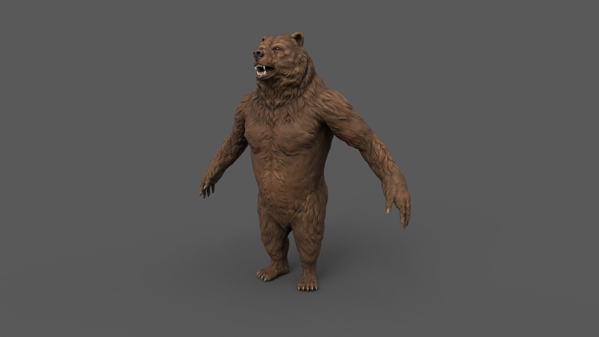 Bear Creature Game Ready Low-poly 3D model_10