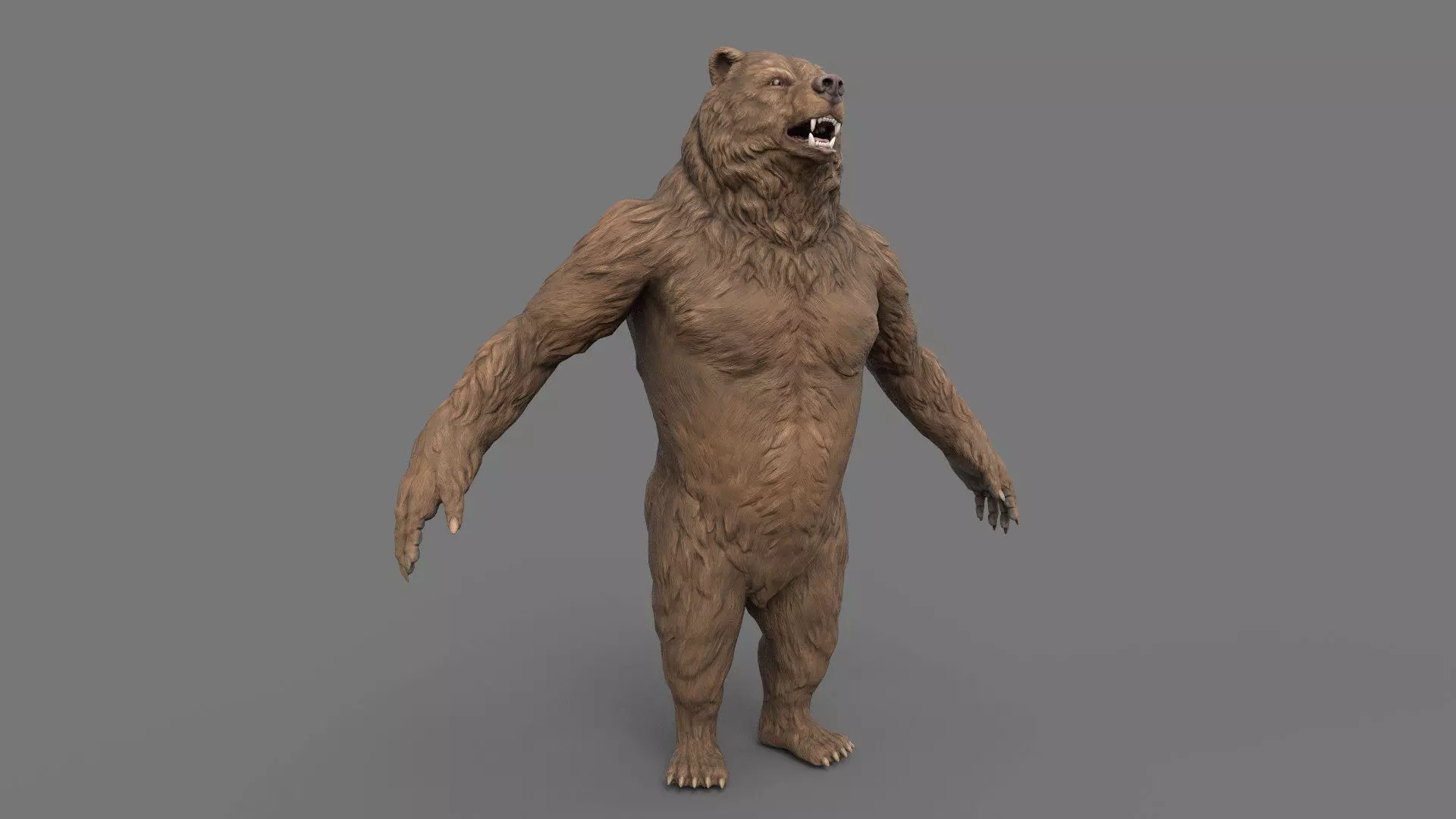 Bear Creature Game Ready Low-poly 3D model_0