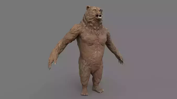 Bear Creature Game Ready