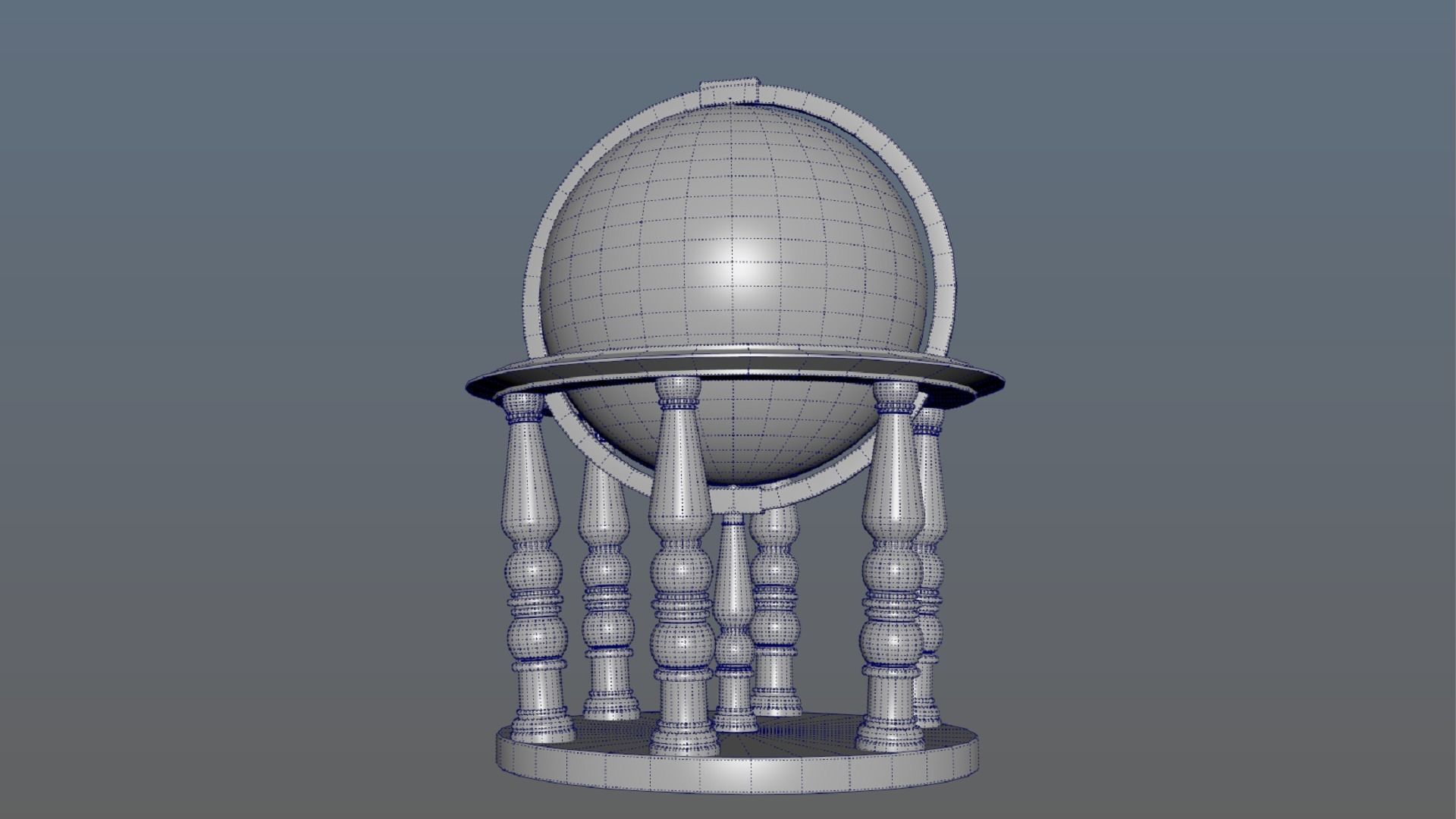 Globe world map PBR low-poly 3D model Low-poly 3D model_6