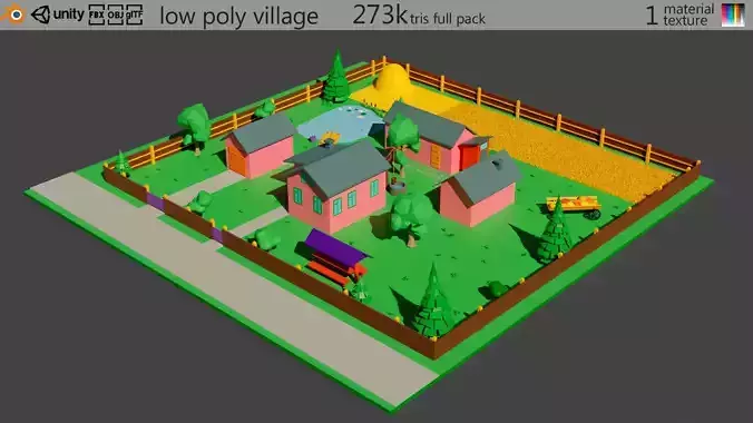 village simpsons house Low-poly 3D model