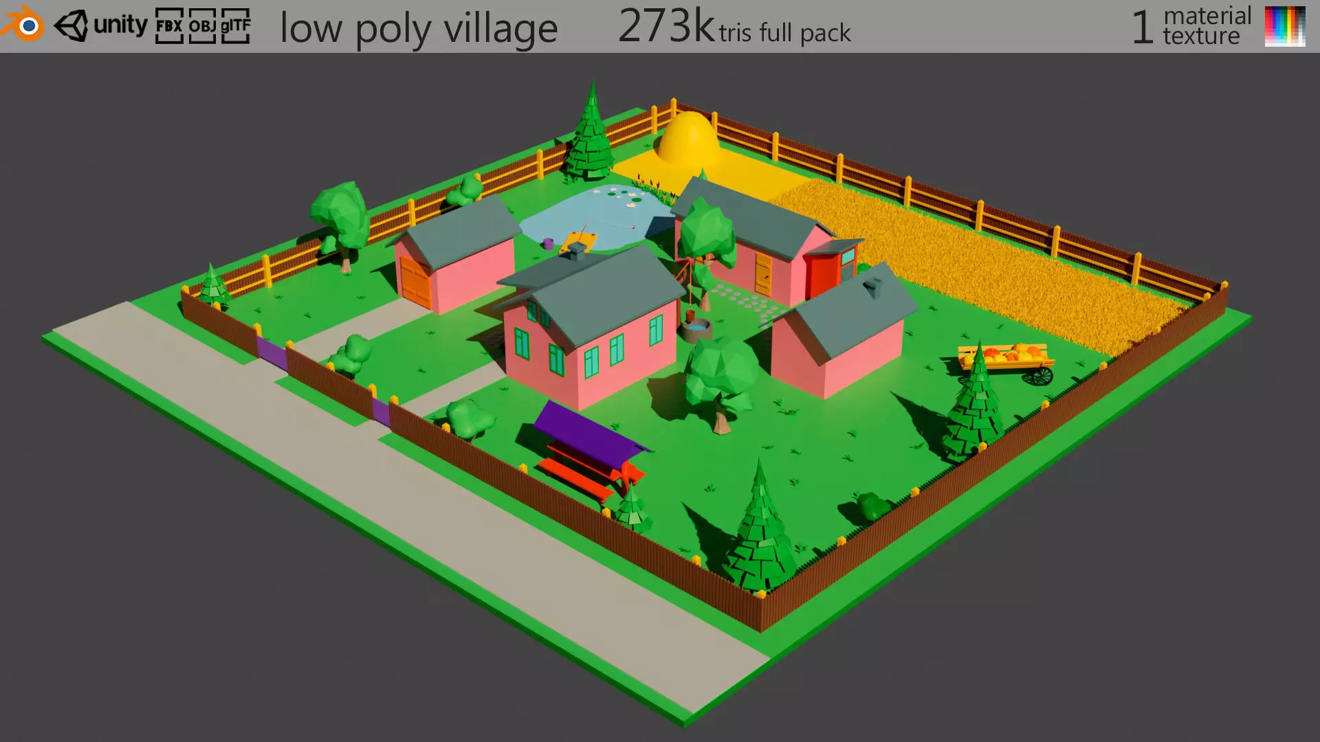 village simpsons house Low-poly 3D model_0