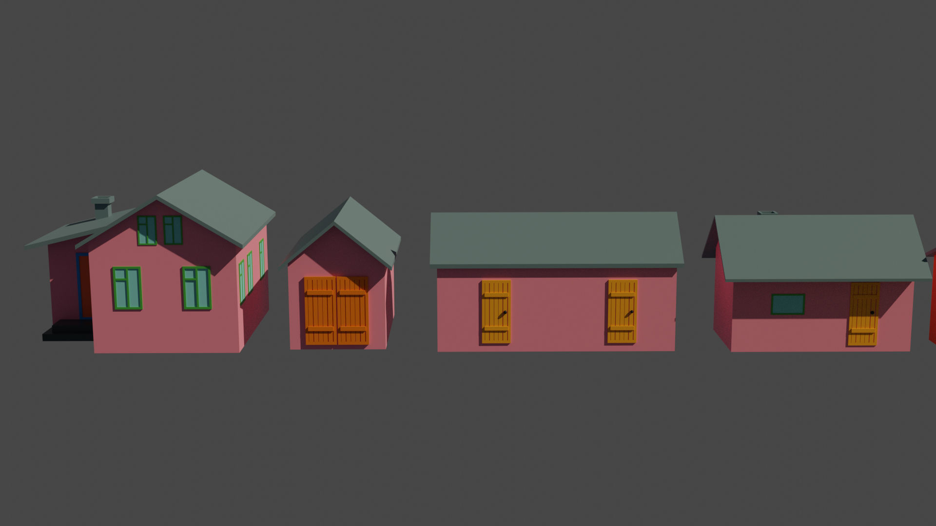 village simpsons house Low-poly 3D model_11