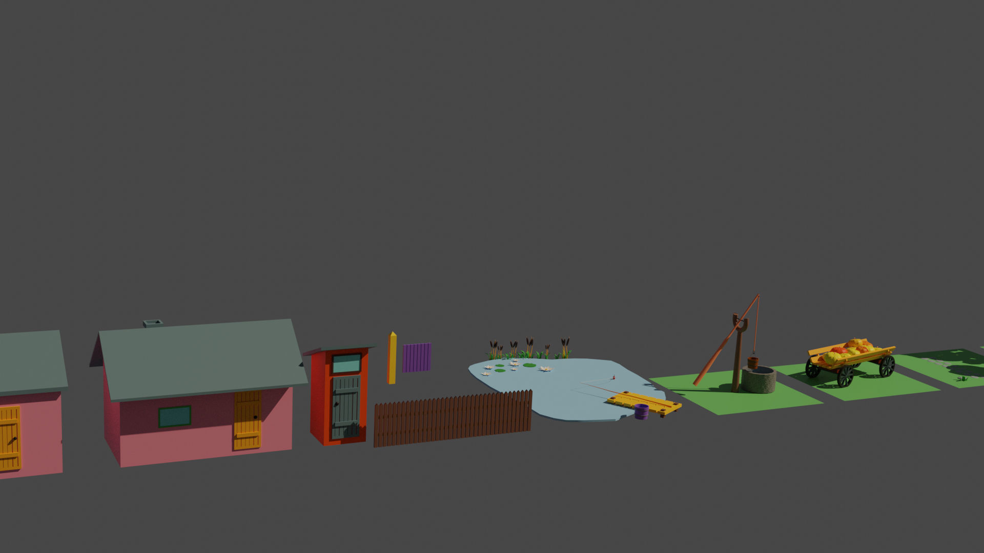 village simpsons house Low-poly 3D model_12