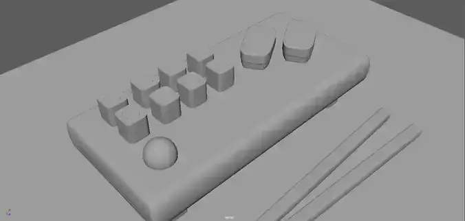 Sushi musical instrument with sticks and chopsticks