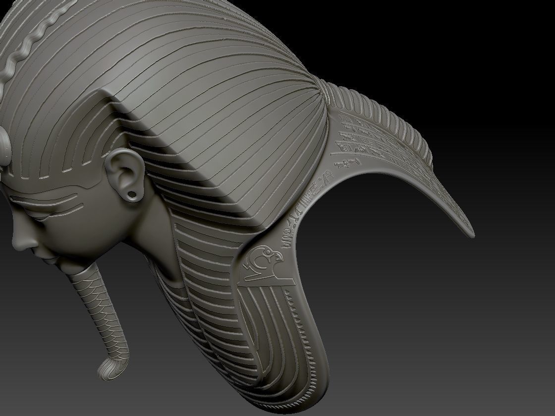 Tutankhamun Mask  3D print model_4