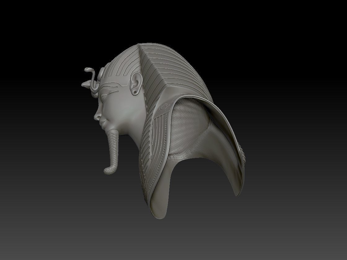 Tutankhamun Mask  3D print model_3