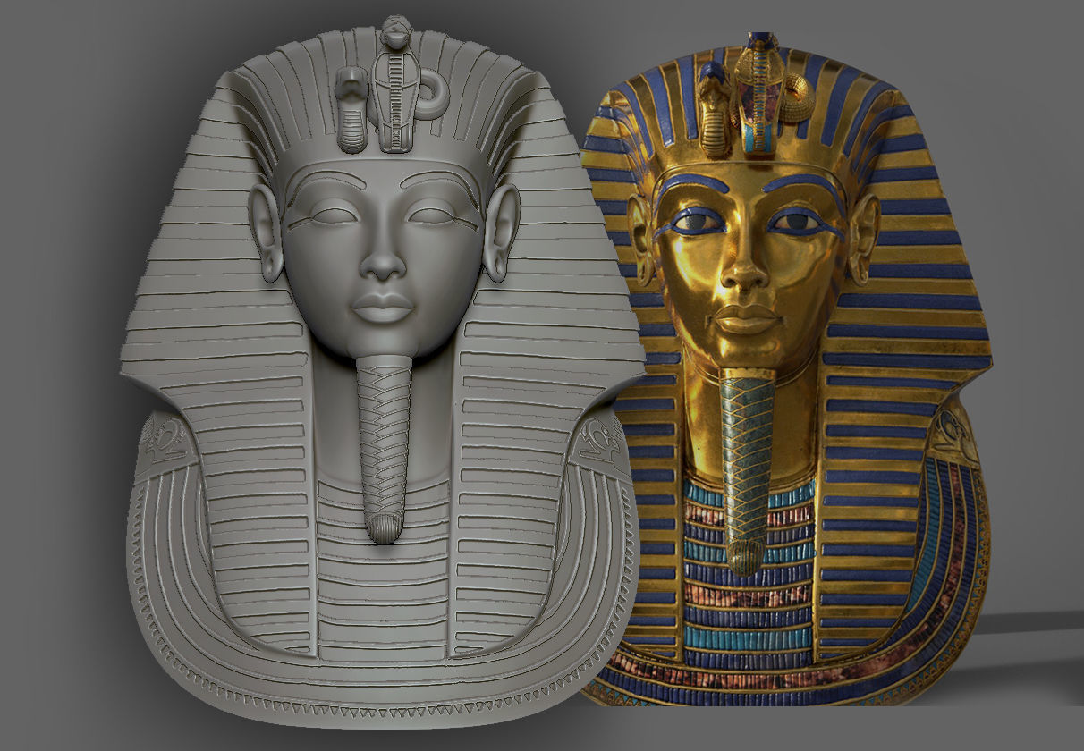 Tutankhamun Mask  3D print model_1