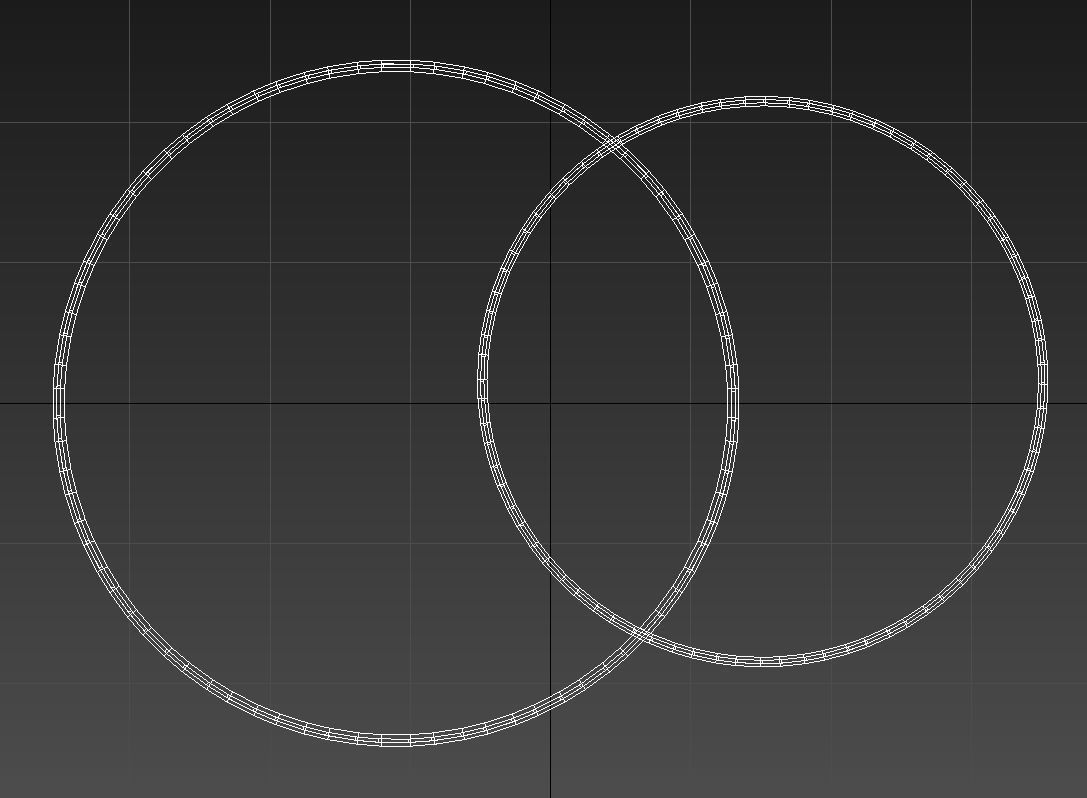 Golden circular twin tables 3D model_15