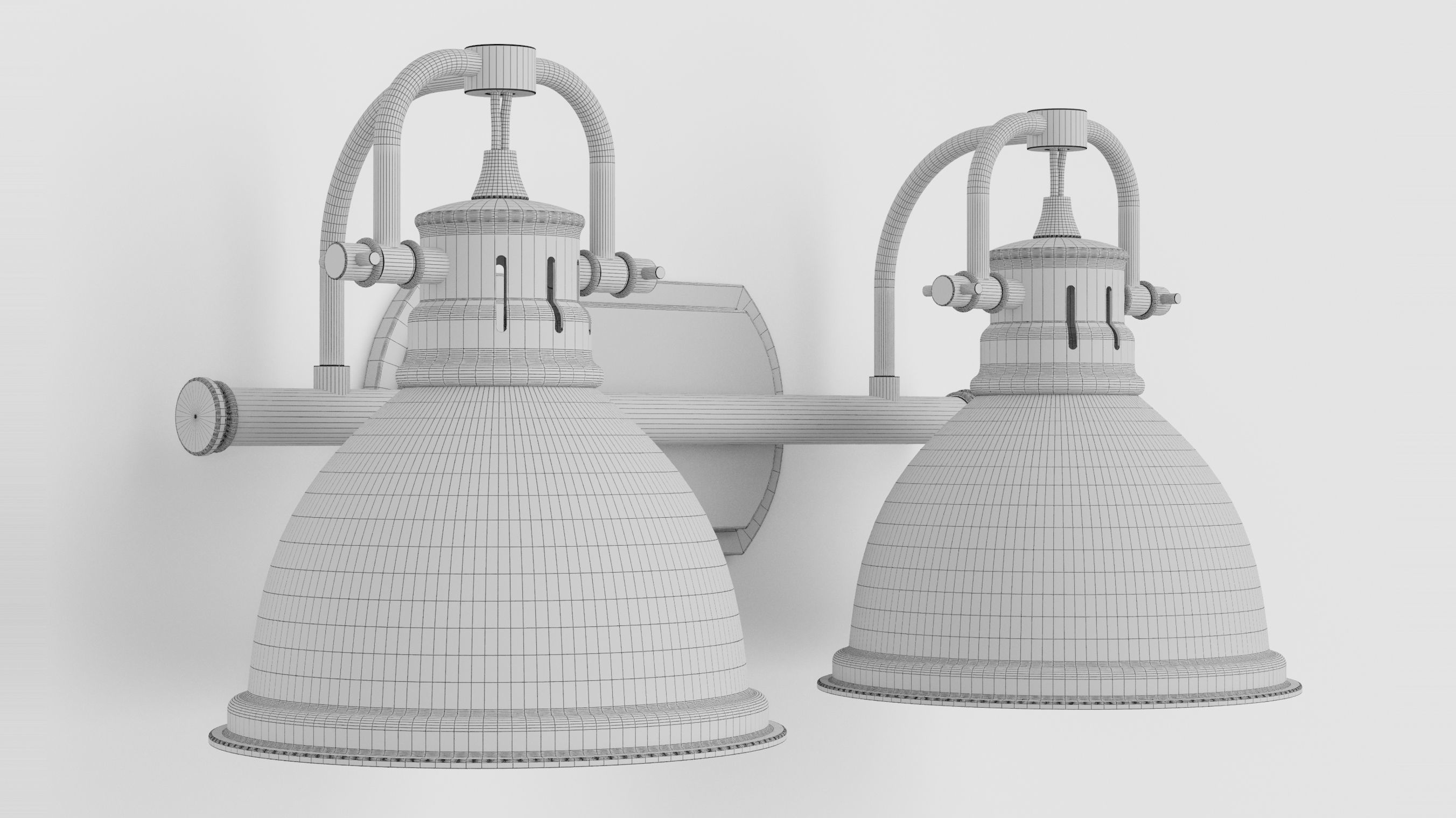  Golden Lighting 3602 BA2 Chrome Black 3D model_1