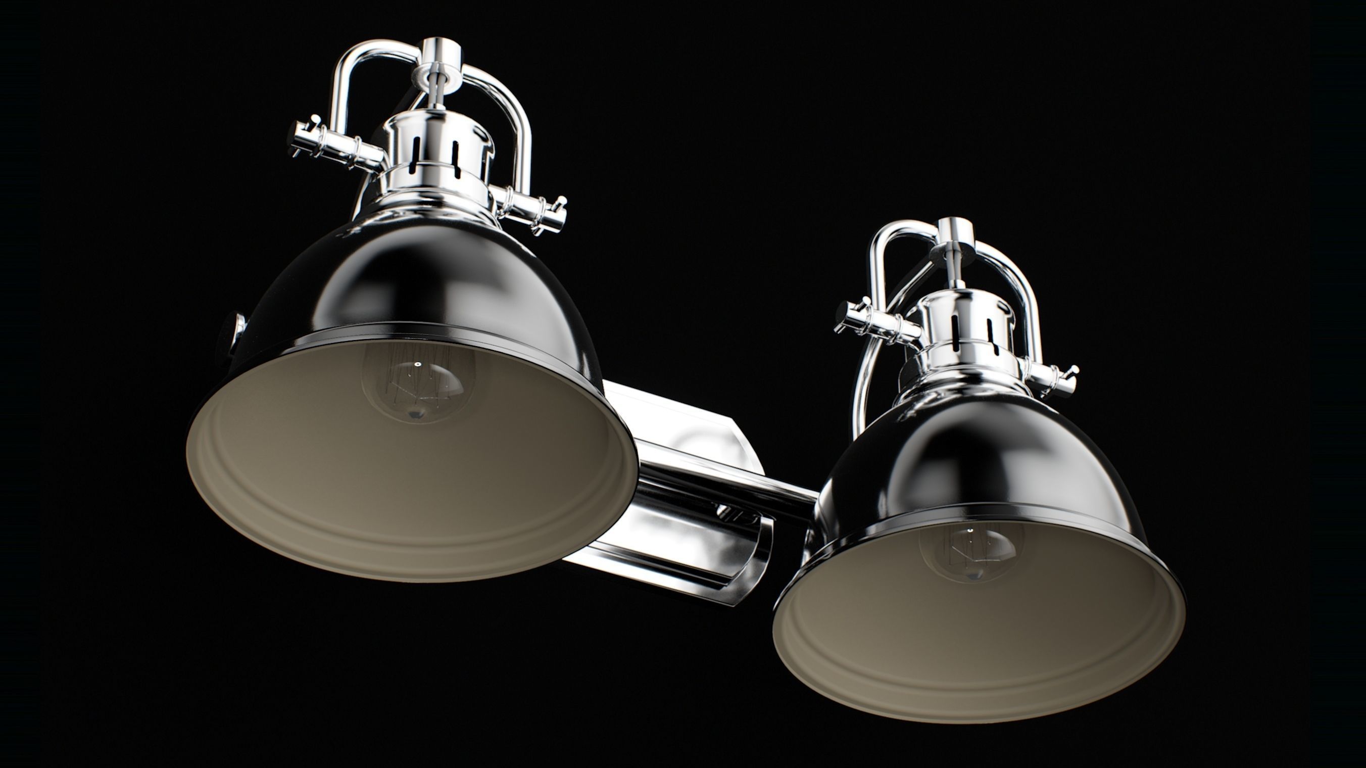  Golden Lighting 3602 BA2 Chrome Black 3D model_10