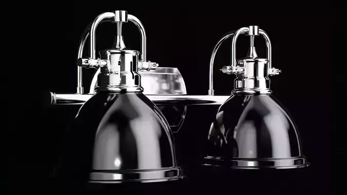  Golden Lighting 3602 BA2 Chrome Black