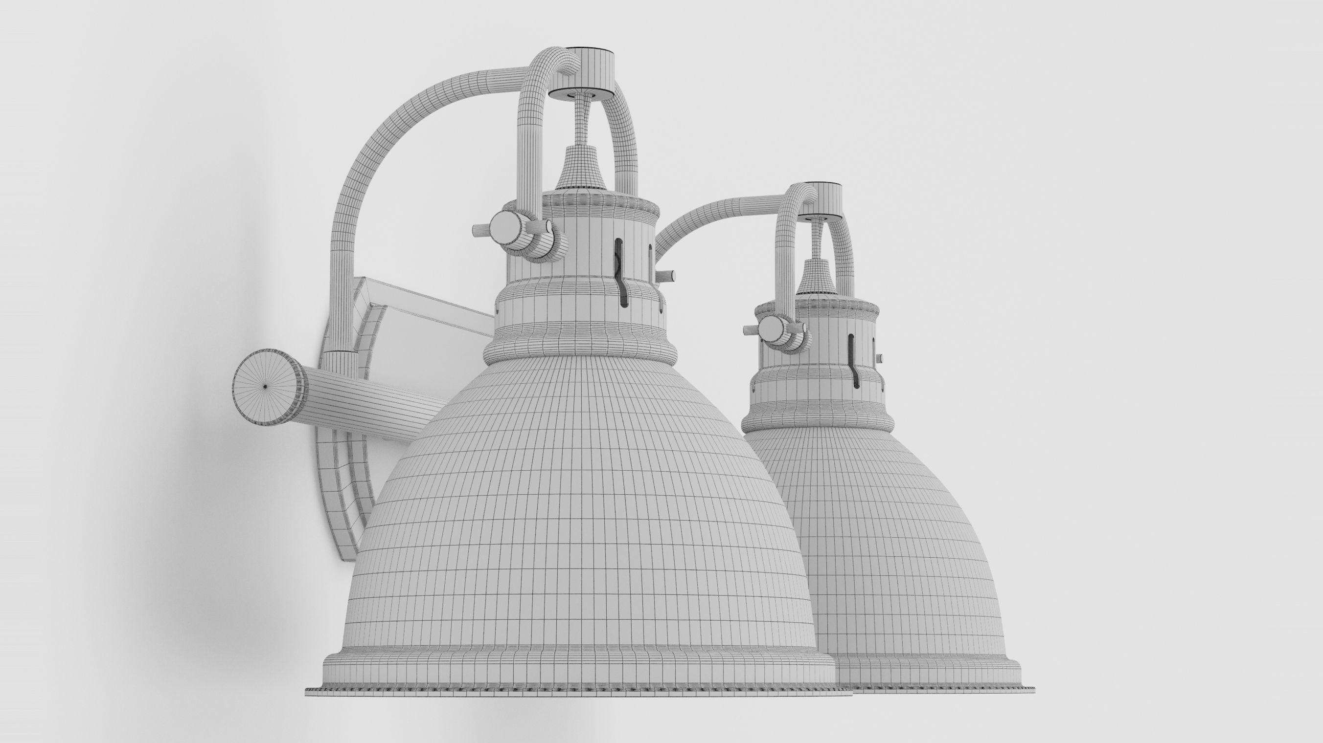  Golden Lighting 3602 BA2 Chrome Black 3D model_7