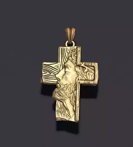 Jesus cross pendant 3D print model