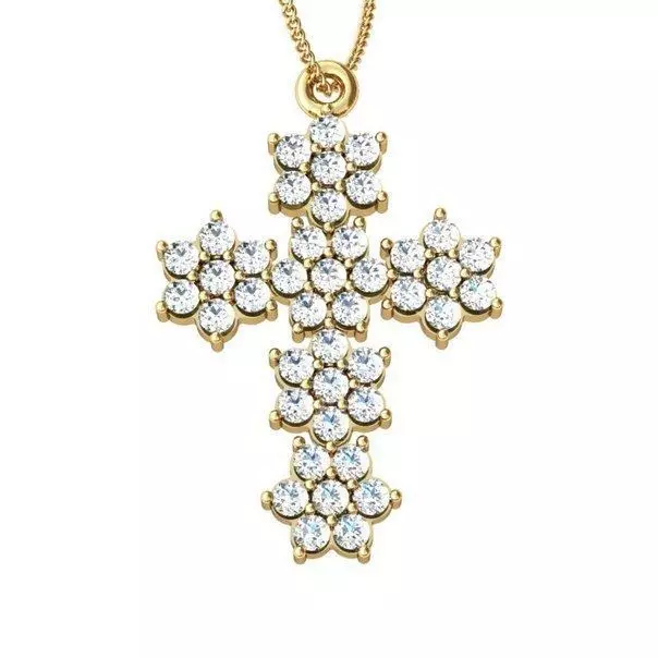 Cross diamond 3D print model_0