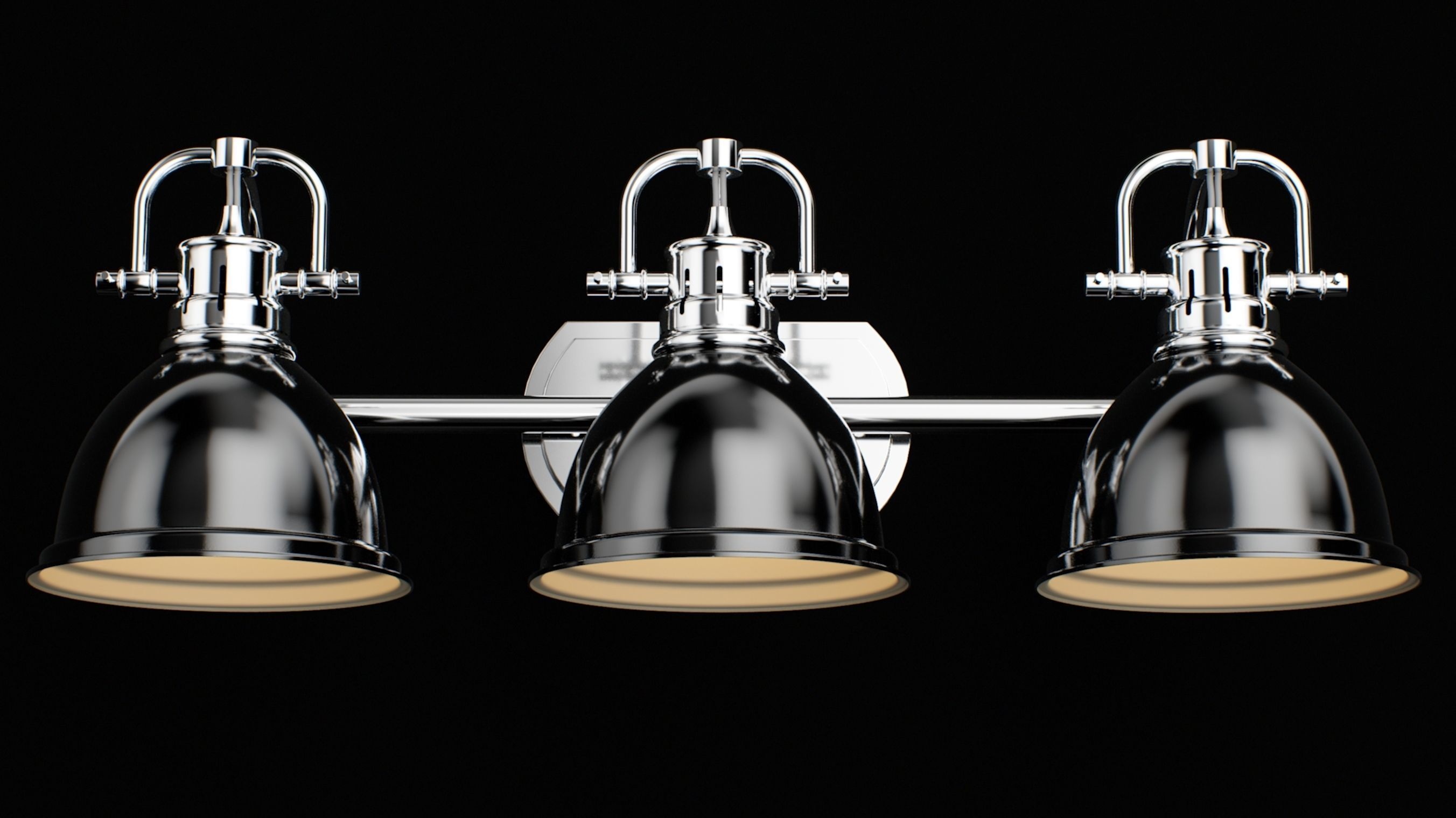 Golden Lighting 3602 BA3 Chrome Black 3D model_2