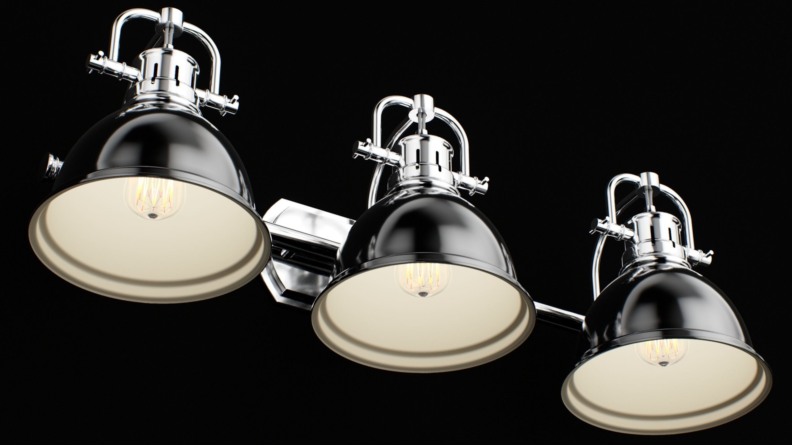 Golden Lighting 3602 BA3 Chrome Black 3D model_8