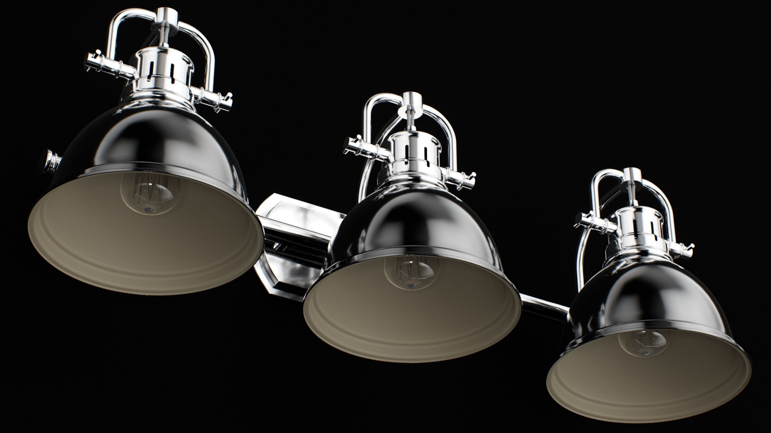 Golden Lighting 3602 BA3 Chrome Black 3D model_10