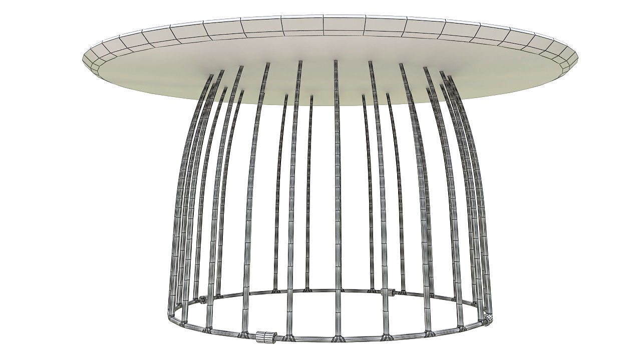 Bird cage table 3D model_5