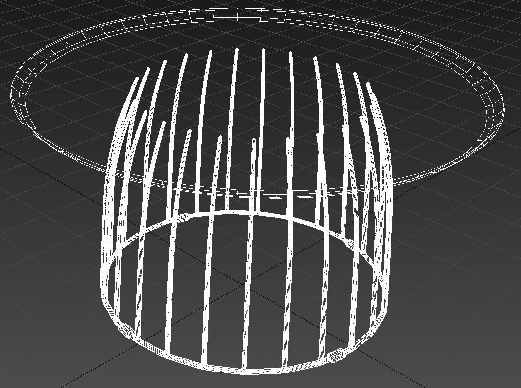 Bird cage table 3D model_12