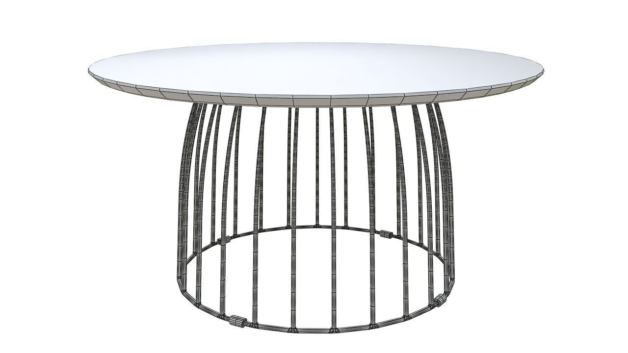Bird cage table 3D model_6