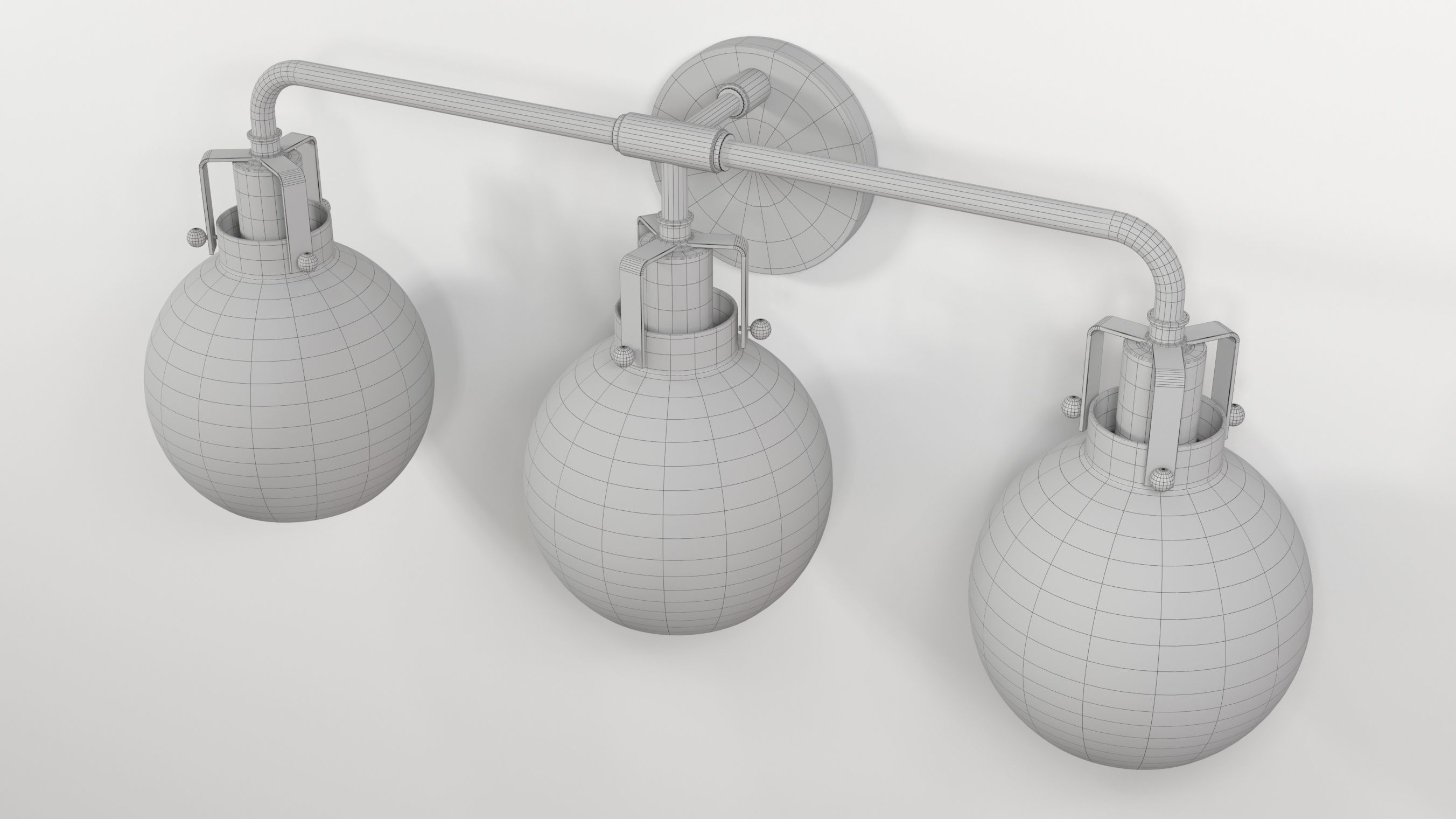 Shades of Light Hinley Seeded Glass Sconce 3 light 3D model_7