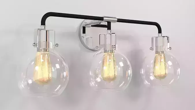 Shades of Light Hinley Seeded Glass Sconce 3 light