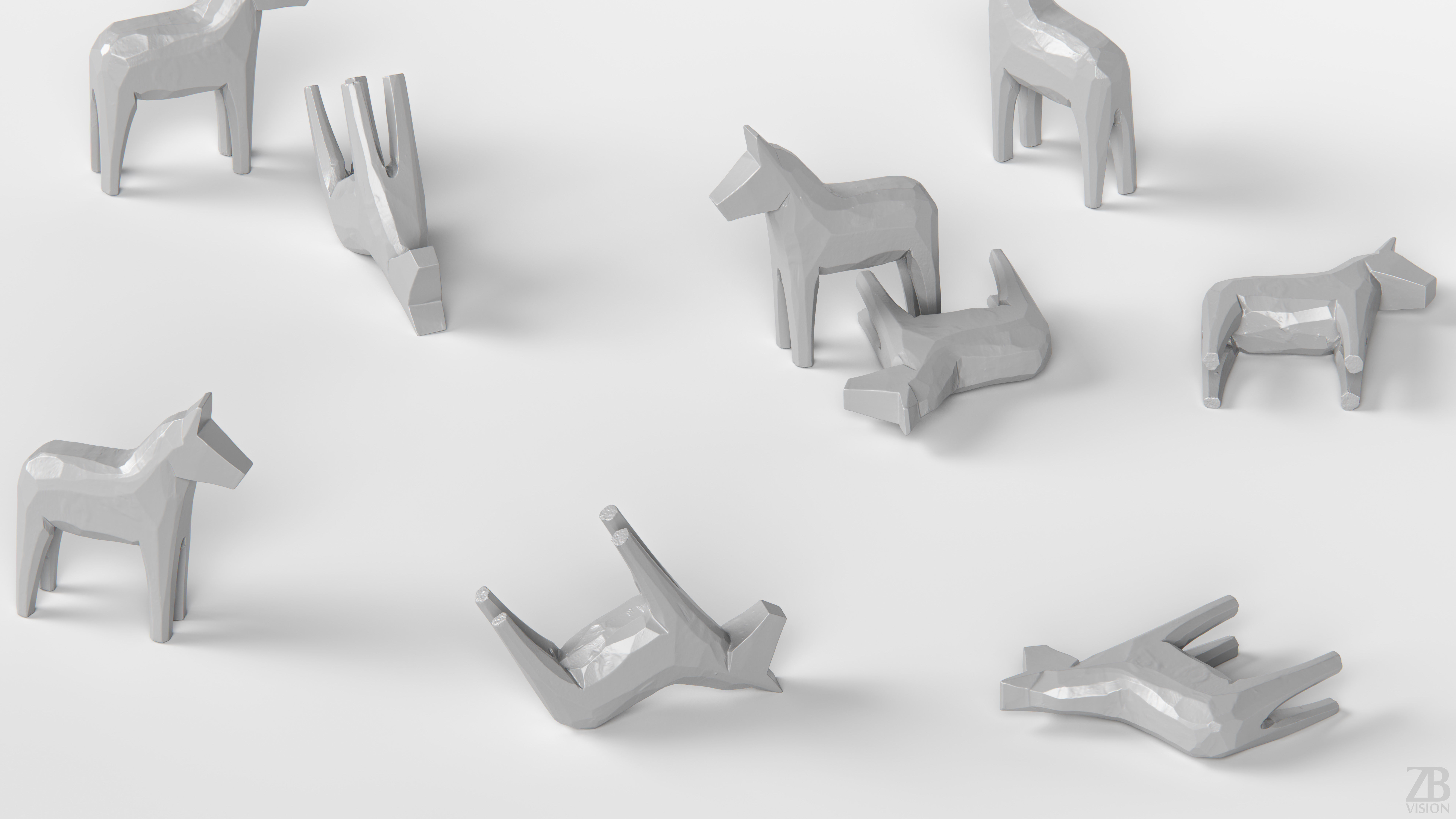 Wooden Horse 3D model_3